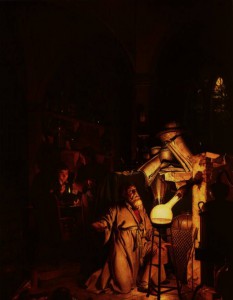 joseph.wright.The Alchemist in Search of the Philosophers Stone